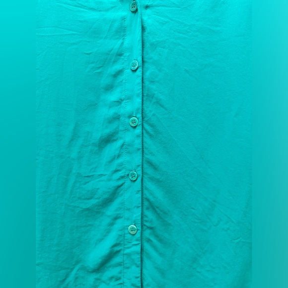 Bailey 44 Emerald Green/Black Silk Blouse Size Small - Picture 2 of 9